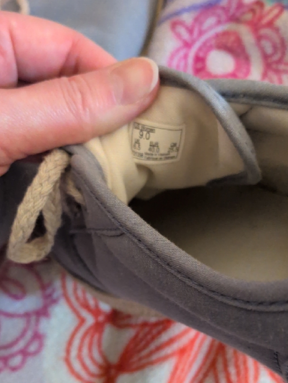 Vans Atwood Light Gray-Blue Canvas Low-Top Sneakers with Rope Trim Womens Size 9 - Picture 10 of 10